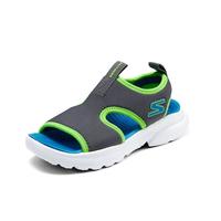 SKECHERS/斯凯奇 透气 儿童凉鞋  炭灰色/柠檬色 28.5
