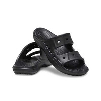 卡骆驰crocs拖鞋轻便耐磨贝雅凉鞋男女同款透气休闲鞋|207627 黑色-001 37 /38(230mm) 37/38(230mm)