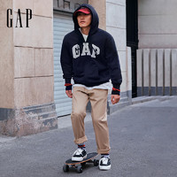 Gap 男女装2025春季新款字母logo拉链连帽卫衣多色外套868454美版 海军蓝 L 美码 XL亚洲码185/104A