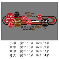 高级感办公室墙面装饰氛围布置司背景形象励志标语会议企业文化贴