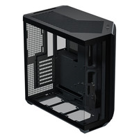 APNX V1 黑色 台式电脑海景房主机箱 散热增强/右前45°透风面板/支持ATX主板/360水冷/Type-C/三面防尘