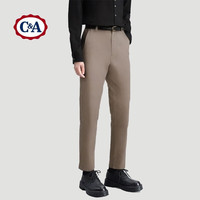 C&A男装裤子男士休闲裤春秋休闲裤男直筒裤男 卡其色 (175/80A) L