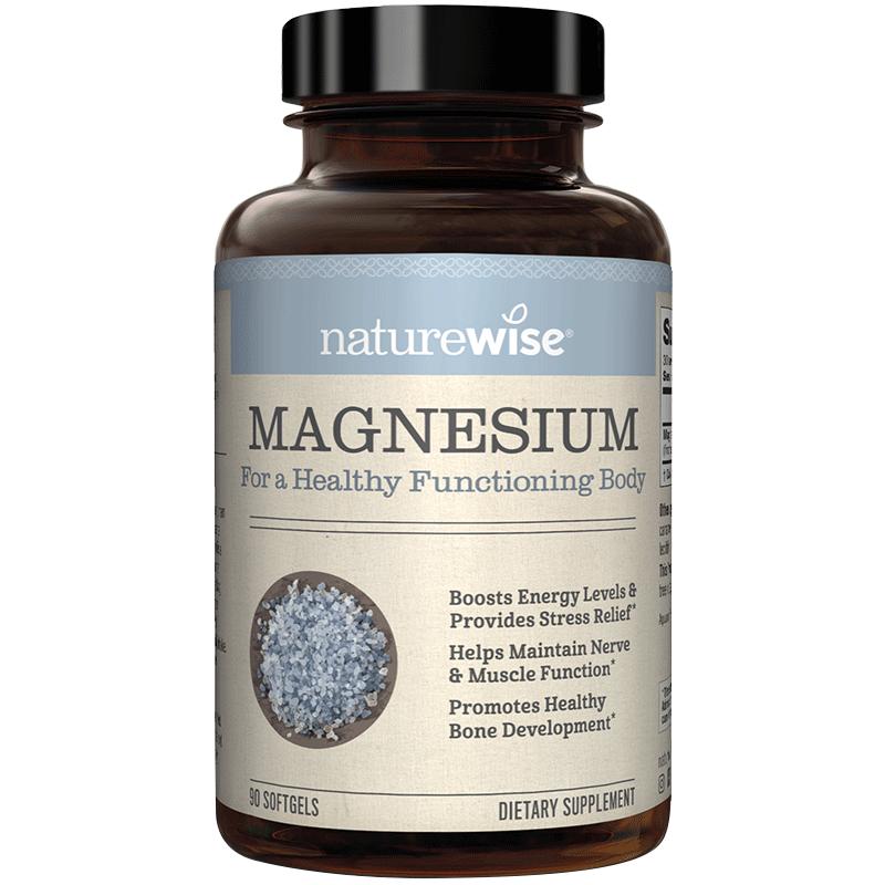 Naturewise海洋镁元素补镁片镁补充剂非甘氨苏糖酸锌钾钙镁锌