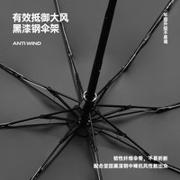 美度五折胶囊伞防晒防紫外线女晴雨两用遮阳伞黑胶太阳伞折叠伞M5526 渐变奶咖色 8骨 五折