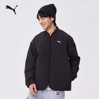 彪马（PUMA）男子运动休闲轻盈夹棉外套 LIGHTWEIGHT PADDED JACKET 632291 黑色-01 L (180/100A)