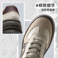 安踏潮流厚底德训鞋女秋季防滑耐磨低帮运动鞋百搭潮流女鞋 银/象牙白/雾灰-3 35.5