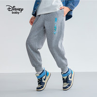 迪士尼（Disney）男女童休闲长裤2025年春季儿童中大童运动裤洋气裤子 灰 120
