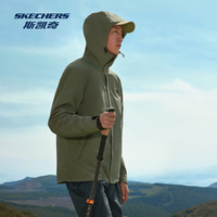 斯凯奇(Skechers)魔方系列|男女款三合一摇粒绒防风防水冲锋衣外套 男款-卡拉迈绿/016C XS