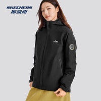 斯凯奇(Skechers)魔方系列|男女款三合一摇粒绒防风防水冲锋衣外套 女款-碳黑/0018 XL