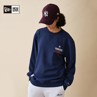 New Era纽亦华春秋重磅MLB系列NY圆领卫衣男女同款潮流美式 14470770-加绒款 灰色