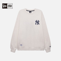 New Era纽亦华春秋重磅MLB系列NY圆领卫衣男女同款潮流美式 13781153 -加绒款 浅棕色