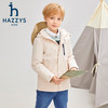 哈吉斯 品牌童装  防风厚实连帽厚风衣 奶油色 145