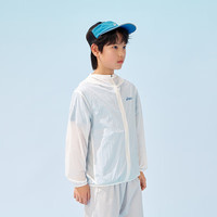 asics亚瑟士童装25年夏男女UPF50+冰蝉翼梭织透气防晒服 0000白色 175