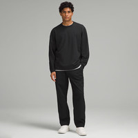露露乐蒙lululemon丨Pique 男士宽松剪裁珠地长袖 T 恤 LM3FB7S 黑色 S