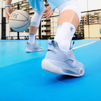 361°篮球鞋男鞋AG凌空3网面透气实战缓震耐磨运动鞋子男 672331119-7 天水蓝/361度白 42