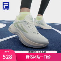 移动端、京东百亿补贴：FILA 跑步鞋女鞋 FLOW 2 轻飞路跑鞋2024冬季运动鞋子 雪白-SW 39