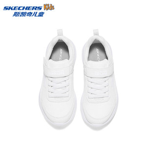 Skechers斯凯奇儿童运动鞋四季易弯折轻便鞋男女童跑步鞋405094L 【四季款】白色/WHT 34