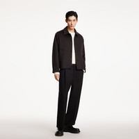 杰克·琼斯（JACK&JONES）春秋时尚百搭休闲舒适多色外套翻领直筒毛呢大衣男224427024 E11巧克力蛋糕 165/88A/XS