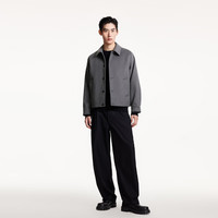 杰克·琼斯（JACK&JONES）春秋时尚百搭休闲舒适多色外套翻领直筒毛呢大衣男224427024 E39磁铁灰 190/108A/XXL