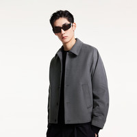 杰克·琼斯（JACK&JONES）春秋时尚百搭休闲舒适多色外套翻领直筒毛呢大衣男224427024 E39磁铁灰 165/88A/XS