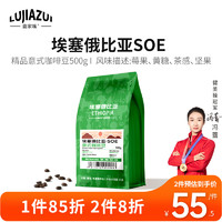 鹿家嘴 LUJIAZUI 埃塞俄比亚意式深度烘焙咖啡豆500g