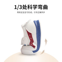 kids.ing【春焕新】1-2-3岁宝宝小白鞋男小童运动鞋鸳鸯机能女学步鞋秋款 复古小白鞋（皮面） 21 适合脚长12.8cm 21码 适合脚长12.8cm