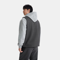 GAP男女装2024秋冬防静电远红外发热摇粒绒立领马甲637667 深灰 M (170/92A亚洲尺码)