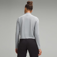 lululemon丨Classic-Fit 女士经典剪裁棉混纺半高领长袖运动衫 LW3HFOS 犀牛灰 3XL /16