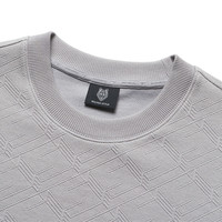 七匹狼长袖T恤男士卫衣男春秋款圆领简约休闲弹力长T打底体恤衫男装上衣 003(中灰)-复古老花提花款 5XL (195) 108A 195/108A(5XL)