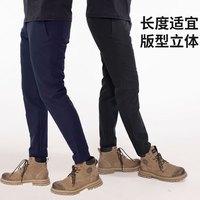 ALPINT MOUNTAIN埃尔蒙特四季款徒步裤冲锋裤登山裤男款透气弹力户外裤薄款软壳裤 男士卡其 M