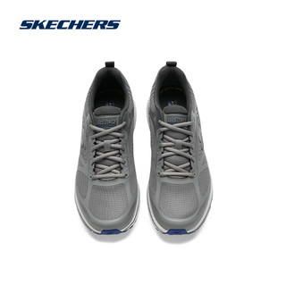 斯凯奇（Skechers）男鞋跑鞋透气网面跑步鞋舒适缓震回弹休闲运动鞋 GYBL灰蓝 44.5