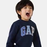 Gap【大小童同款】男童2025春季贴布绣logo卫衣儿童装687540 海军蓝 130 cm(8-9岁)亚洲尺码