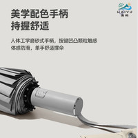 海屿全自动雨伞折叠伞男女士两用黑胶防晒遮阳全自动太阳伞TJ 曜石黑 12骨双骨