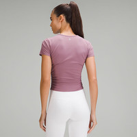 露露乐蒙lululemon丨All It Takes 女士罗纹 T 恤 *Nulu™ LW3GNAS 紫罗兰色 L /10