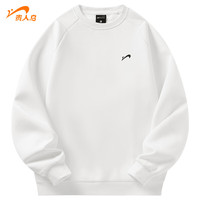 贵人鸟卫衣男秋冬慵懒棉质套头衫长袖中青年高街个性百搭打底衫男女同款 白色 3XL