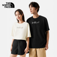 北面（The North Face）短袖T恤款男女同款山夏印花舒适透气户外夏|8CSX JK3/宇宙黑 XL