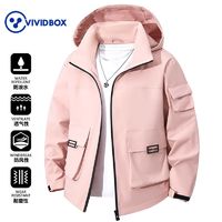 百亿补贴：VIVID BOX 集团VIVID BOX春秋男女新款夹克宽松休闲防风工装户外连帽j夹克