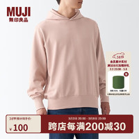 MUJI 無印良品 无印良品（MUJI）  男式 紧密编织毛圈 套头卫衣 连帽卫衣 潮流 ABI09A2A 杏黄色