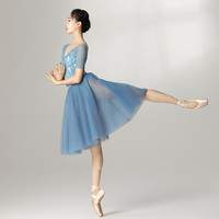 三沙（sansha）芭蕾舞裙 夏季女软纱tutu裙舞蹈半身裙仙气网纱裙 薄荷绿 M （均码）