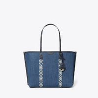 TORY BURCH Perry 牛仔三重隔层帆布托特包