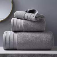 雪仑尔 纯棉浴巾 32支/2纱 A类长绒棉 浴巾 浅灰色 590g 加厚强吸水