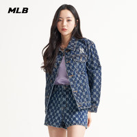 美职棒（MLB）男女外套牛仔复古宽松韩版夹克运动休闲春季妇女节 纽约洋基队/蓝色 S 165/88A