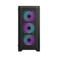 航嘉（Huntkey）V320初恋 全景版海景房机箱 台式电脑机箱（双面钢化玻璃/左右分区/240水冷/7风扇位/M-ATX主板 ） GX750S掠夺者-黑色 V350热恋全景版-黑色