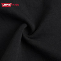 Levi's 李维斯童装男童连帽套头卫衣春秋儿童大logo印花休闲上衣 黑美人 110 /56 【身高104-110cm】