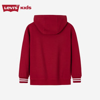 Levi's 李维斯童装男女童连帽卫衣春秋儿童中国风休闲上衣 辣椒红 110 /56 【身高104-110cm】