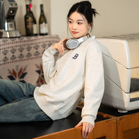 美职棒（MLB）男女运动卫衣时尚潮流休闲套头衫跑步圆领卫衣春秋款 波士顿队/浅麻灰色/加绒款 XS 160/84A