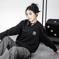 美职棒（MLB）男女运动卫衣时尚潮流休闲套头衫跑步圆领卫衣春秋款 纽约洋基队/黑色老花系列 M 170/92A