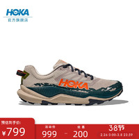 HOKA ONE ONE 男女款春季托伦特4越野跑步鞋TORRENT 4竞速减震耐磨 灰褐色/暮光蓝-男 40