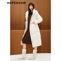 红袖通勤针织半身裙冬季女装 罗纹拼接H型气质中长裙 摩卡棕082 M