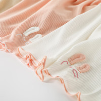 巴厘小猪女童打底裤夏季宝宝薄款七分休闲裤2022儿童洋气 米白 120 cm 120cm
